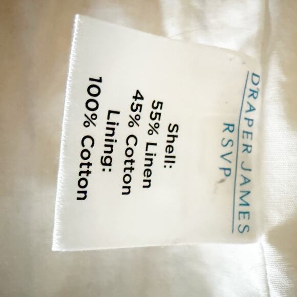 RSVP DRAPER JAMES | Preppy Yellow White Blue Blazer Linen Cotton Jacket | XXL - Picture 8 of 10